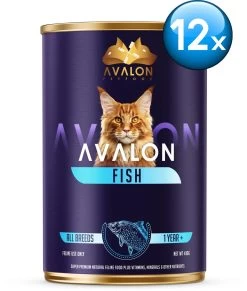 Avalon Petfood Cat Fish – Kattenvoer – 12 X 410 Gr