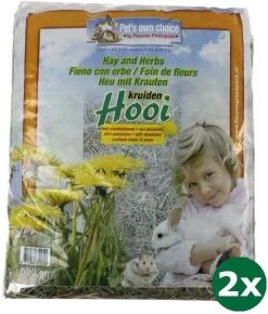 2×500 Gr Pets Own Choice Hooi Paardebloem