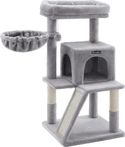 Rabpaal, Krabpaal Met Groot Platform, Lichtgrijs PCT51W