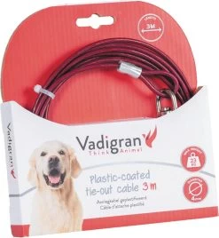 Dierenbenodigdheden Vadigran Aanlegkabel Geplastificeerd Rood 3M