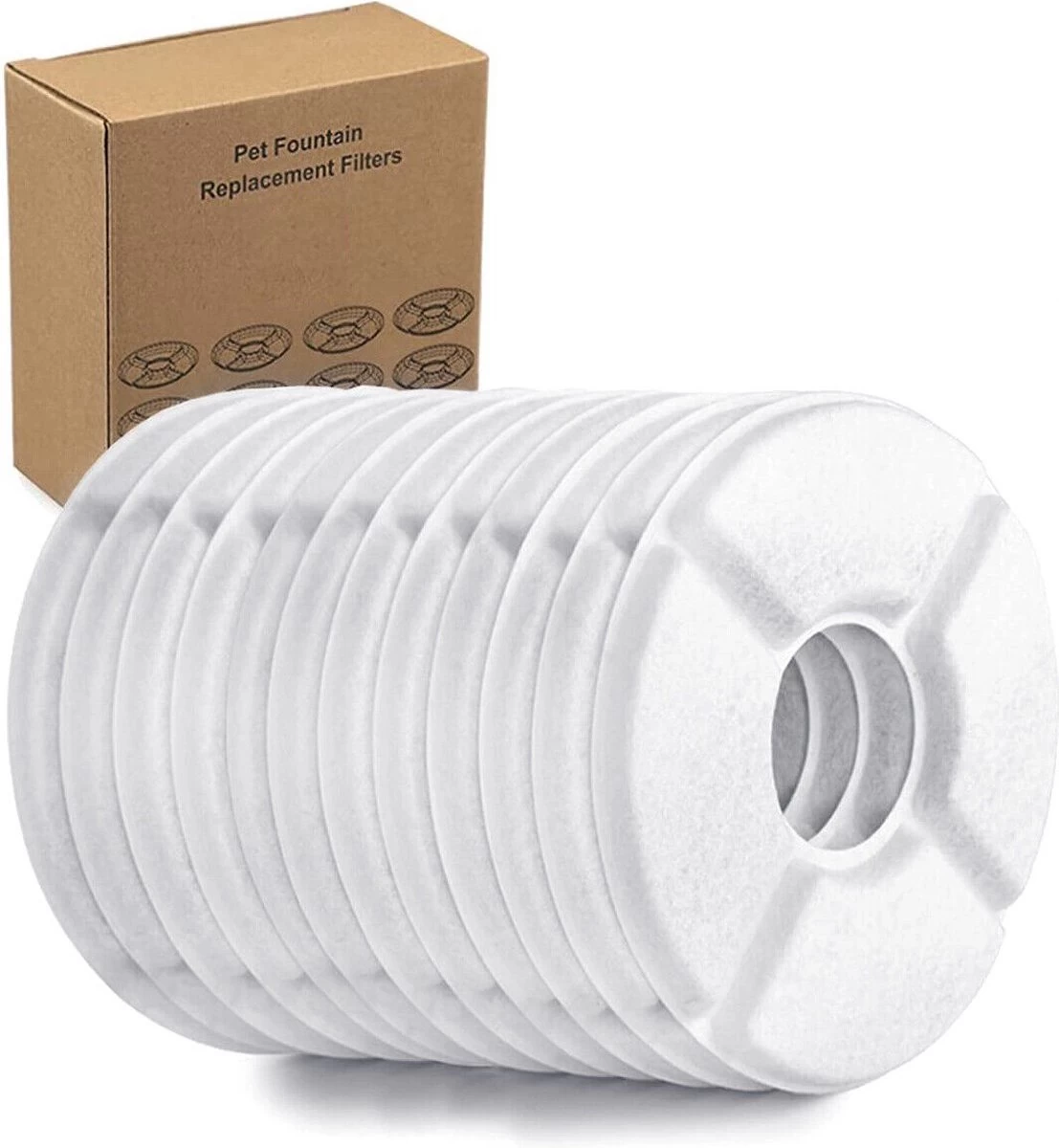 8 Stuks – Vervangende Water Fontein Filters – Voor Huisdieren Fontein -Kattenfonteinfilter – Cat Fountain Filter – Actieve Koolfilters – Voor Honden- En Katten Fontein