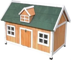 Duvo+ Konijnenhok Combi Farm – Bruin – 115 X 68 X 86cm