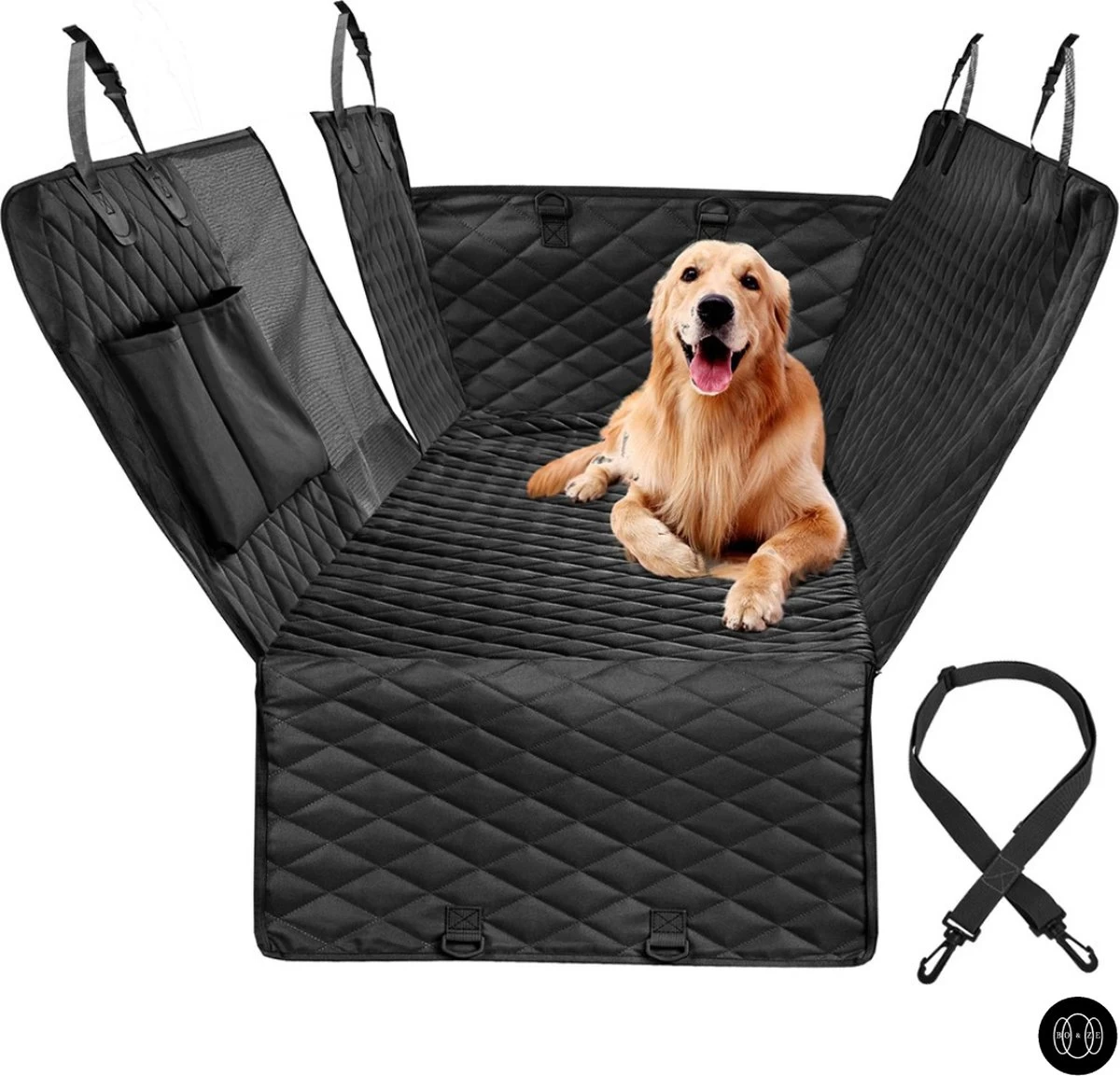 Bozeยฎ Hondenmand Auto โ Autostoel Hond โ Hondemand Auto Achterbank โ Zwart/152x143cm
