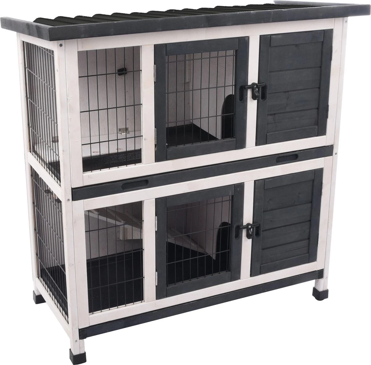 Flamingo – Konijnenhok Bambam – Zwart – 100 X 50 X 102 Cm