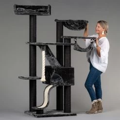 Krabpaal Voor Grote Katten Kilimandjaro De Luxe Blackline Crown Donker Grijs Van RHRQuality