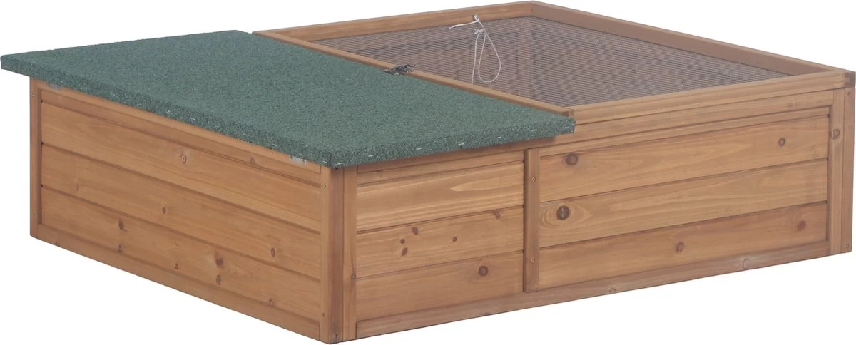 MaxxPet Cavia En Konijnenhok Met Ren – Konijnenren – Konijnenhuis – Konijnenkooi – Cavia Kooi- Knaagdieren Kooi – 106x95x30cm