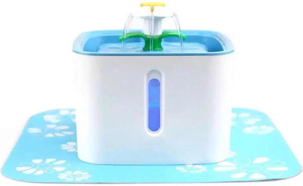 Sargon Drinkfontein Voor Katten En Honden – 2.5L – Met Led-Licht – Water Fontein – Dieren Drinkbakken – Incl. Filter