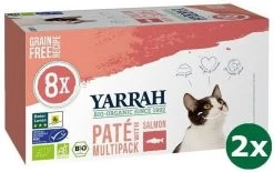 Yarrah Cat Alu Pate Multipack Salmon Kattenvoer 2x 8×100 Gr NL-BIO-01