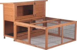 MaxxPet Konijnenhok Met Ren – Konijnenren – Konijnenhuis – Konijnenkooi – Knaagdieren Kooi – 147x112x94cm