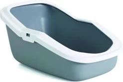 Savic Aseo – Kattenbak – Grijs/Wit – 56x39x27,5 Cm