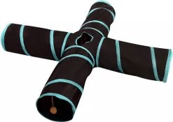 Kattentunnel | Konijnentunnel | Speeltunnel | 4-splitsing | Kattenspeelgoed | Tunnel Kat | Kattenspeeltjes | Opvouwbaar