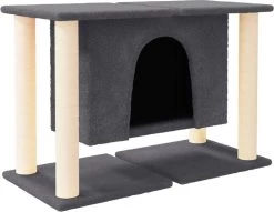 La Dolce Vita – Kattenmeubel Met Sisal Krabpalen 50 Cm Donkergrijs