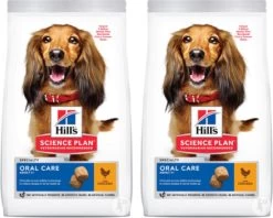 Hills 2x Hill’s – Canine Adult Medium Oral Care Kip – Hondenvoer – 2kg