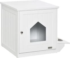 PawHut Katzentoilett Mit Schräger Fressnapf D31-037