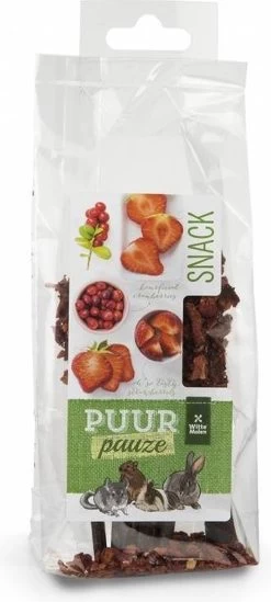 Witte Molen Puur Pauze Knabbelhoutjes Aardbei 50 Gram