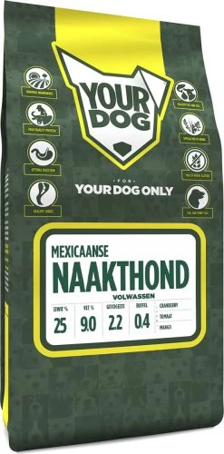 Yourdog Mexicaanse Naakthond Volwassen (3 KG)