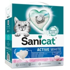 Sanicat Active White Lotus Flower Kattenbakvulling – Voordeelpakket: 3 X 6 L