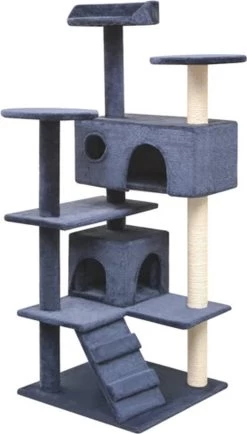 VidaXL Kattenkrabpaal Met Sisal Krabpalen 125 Cm Donkerblauw