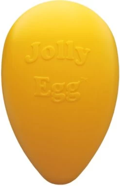Jolly Pets Jolly Egg Hondenspeelgoed – Stevige Hondenbal – Gemaakt Van Extreem Duurzaam Kunststof – Geschikt Voor De Grotere Hond – Hondenspeeltjes – Weerbestendig – 30cm – Geel