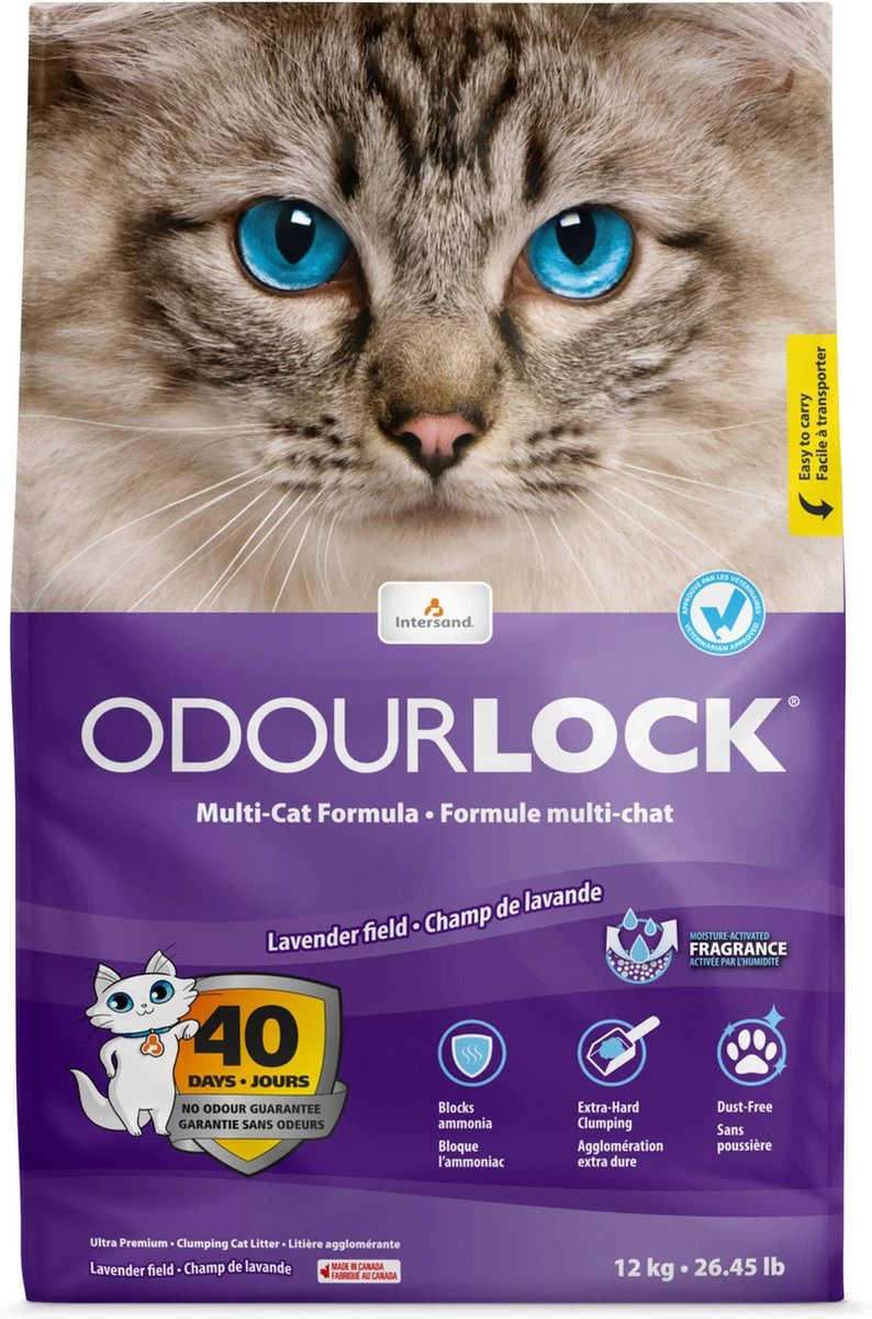 Odourlock Lavender โ Kattenbakvulling โ 12 Kg