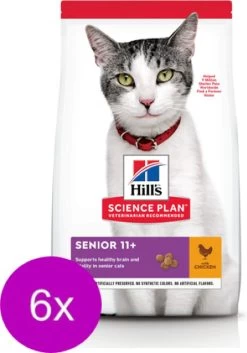 Hills 6x Hill’s – Feline Senior 11+ Kip – Kattenvoer – 1.5kg