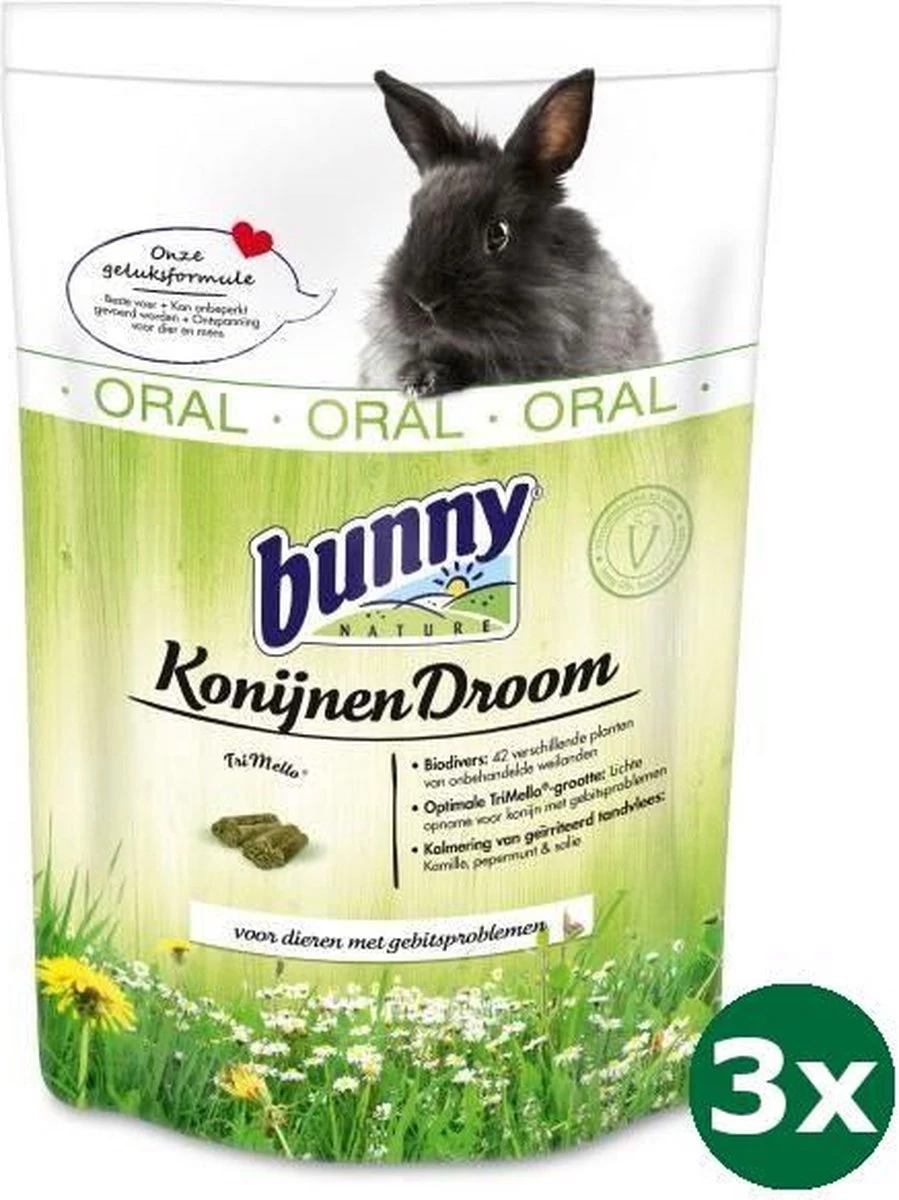 3×1,5 Kg Bunny Nature Konijnendroom Oral