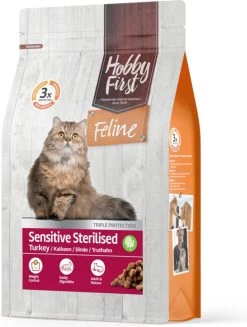 Hobby First Feline Kattenvoer Sensitive Sterilised 4,5 Kg – Kat